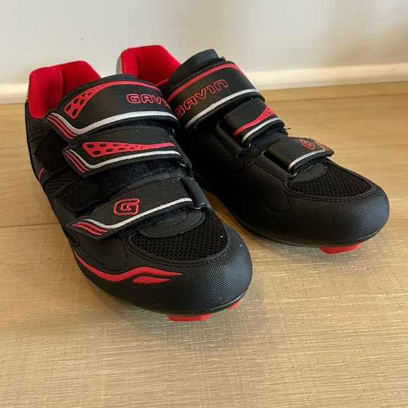Gavin Velo Road Bike Cycling Shoe Black/Red - Picture 4 of 5